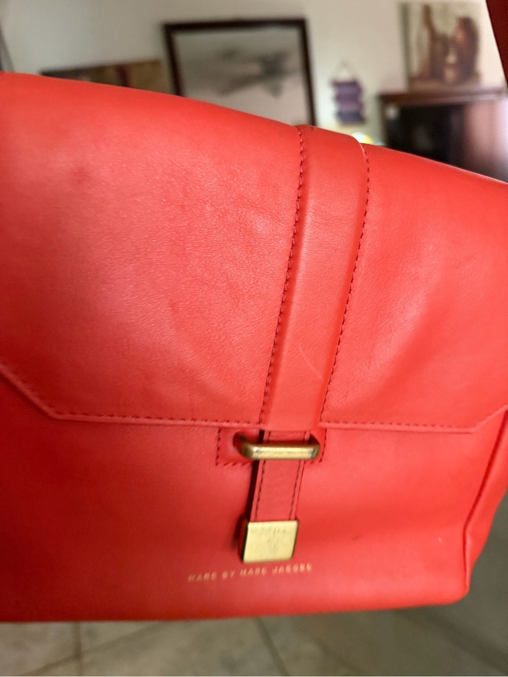 Marc Jacobs Orange Leather Shoulder Bag